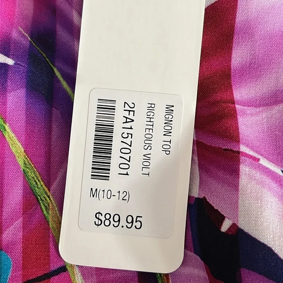 Soft Surroundings Mignon Top in Righteous Violet - NEW - Size Medium - Picture 8 of 8